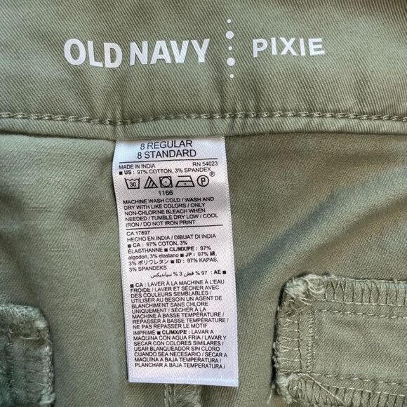 Old Navy Pixie Womens Khaki Pants Size 8 Regular Green c - Picture 5 of 8